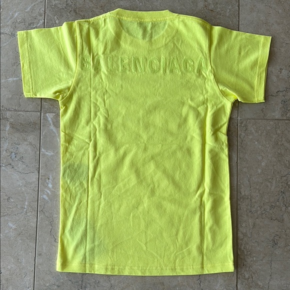 Balenciaga Yellow Short Sleeve Tee - Picture 1 of 5